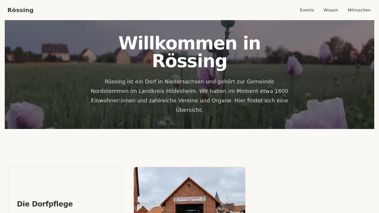 Screenshot von Rössing.de